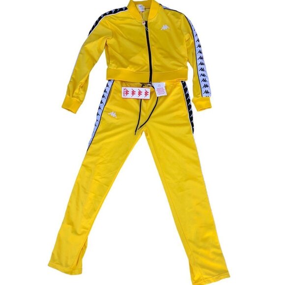 BRAND New Kappa Tracksuit Medium Yellow/Black - Picture 1 of 6
